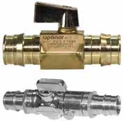 PEX plumbing systems PEX plumbing systems ProPEX LF brass ball valves ProPEX LF brass ball valves are intended as an in-line shutoff (with and without drain) valve for ½" and ¾" Uponor PEX.
