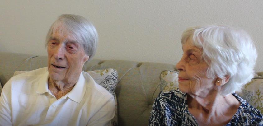 Resident Spotlight: Bruce & Doris W. Bruce and Doris during their Resident Spotlight Interview. Bruce and Doris W. grew up within one block of one another, but did not meet until college.