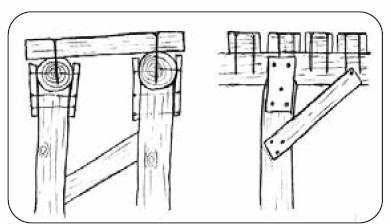 Bridge Stringer Support and Cross Bracing Bridge Surfacing Deck rungs must be placed tightly so that riders will not catch their feet or arms between the rungs.