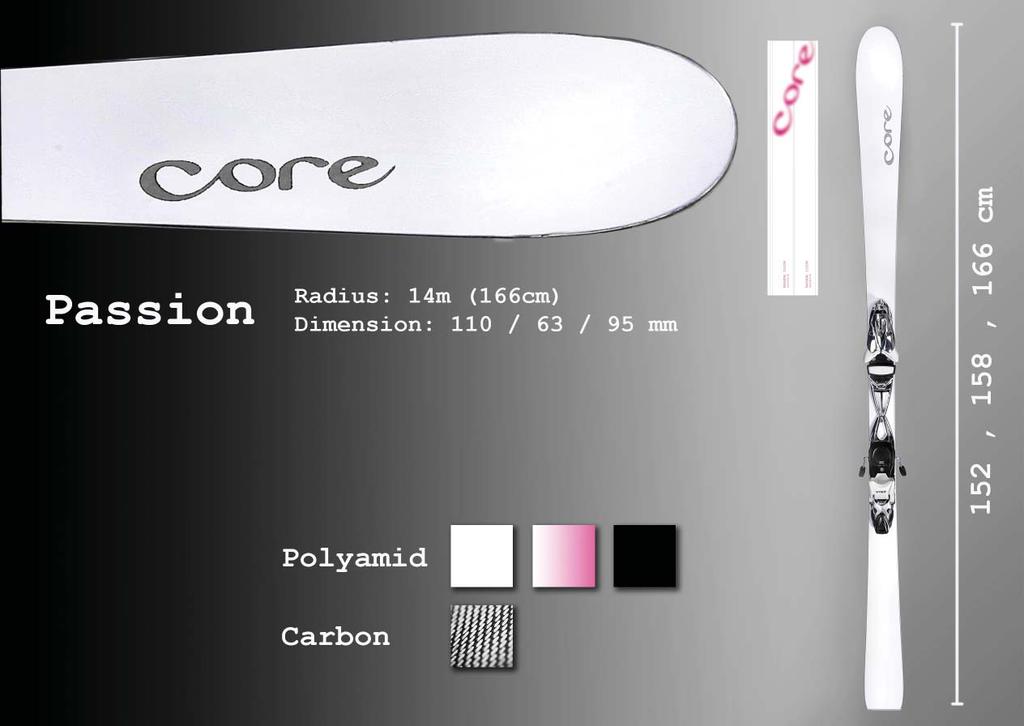 A stunning ski design specifically for ladies, incorporating the characteristic of a lady s slalom carver with plenty of