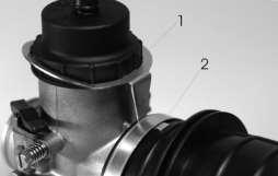 d) The position of the cap of the carburetor must be fixed by means of the fixation plate (pos. 1 see illustration below, ROTAX part no. 251 790, see attached picture).
