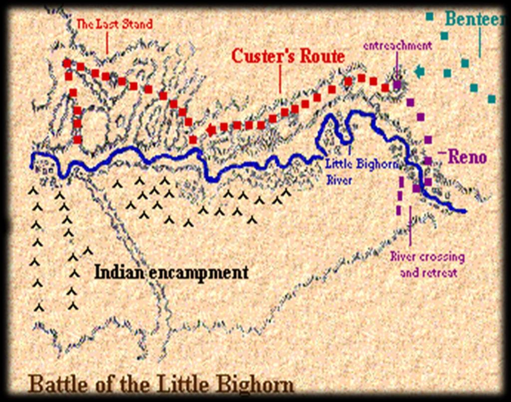 Section 3: Battle of Little Big Horn Custer underestimated the fighting strengths of the Native Americans when he attacked Little Bighorn River in