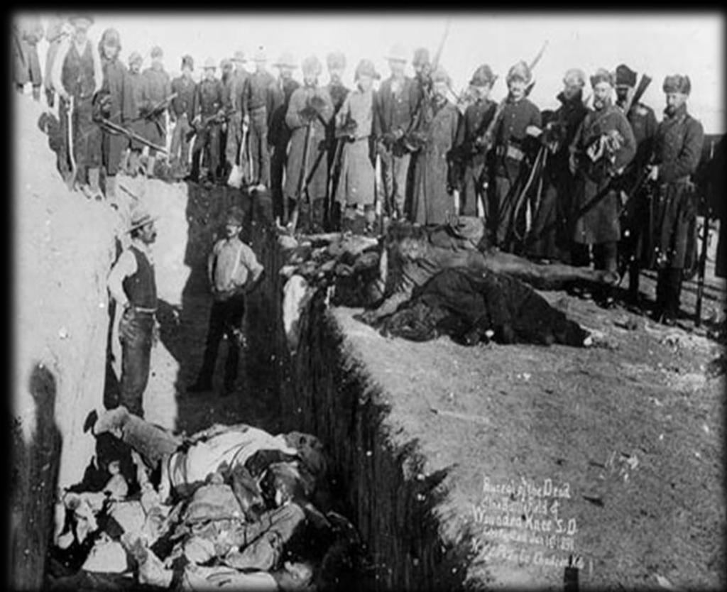 Section 3: Battle at Wounded Knee As a way of coping with the U.S. treatment of the Native Americans, they adopt the ghost dance, a ritual that: 1) Reunite living Indians with their
