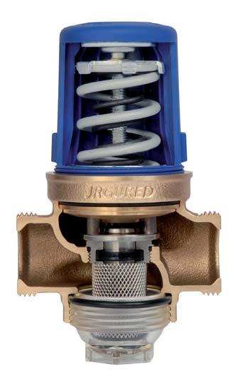 JRGURED 12 11 6 5 7 3 1 4 2 8 10 9 The JRGURED pressure reducing valves is a compact fitting for water systems consisting of a strainer and a pressure reducing valve.