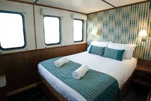 On Board MV Spirit of Freedom Ocean View Deluxe The Cabins A range of spacious and comfortably appointed air-conditioned cabins, each contain their own private bathroom, and are serviced daily.
