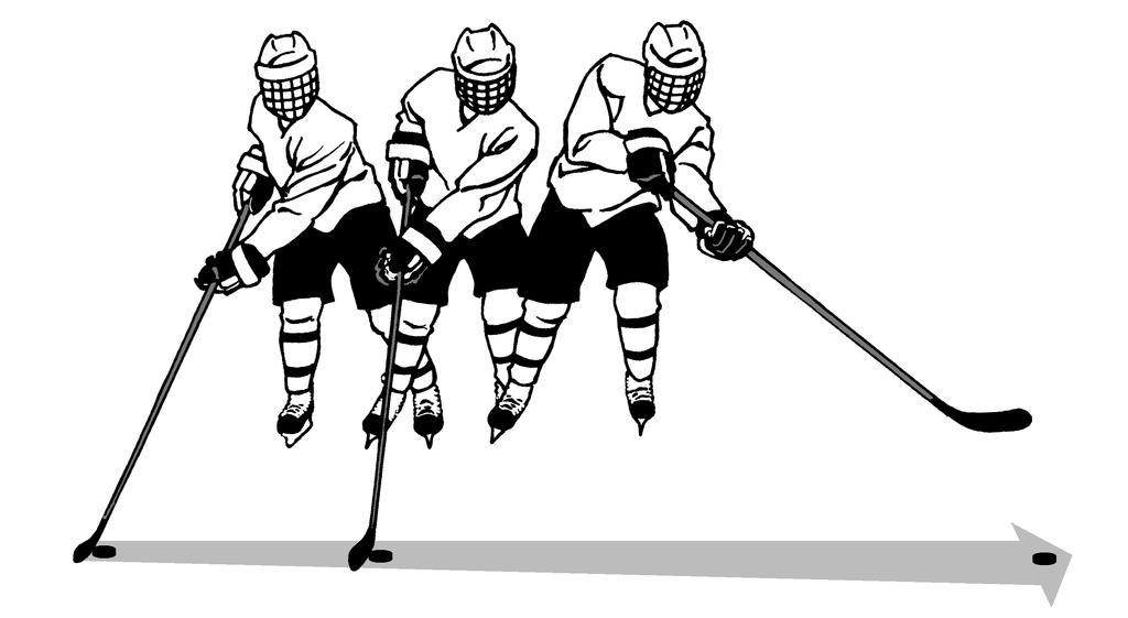 7 Look Slide Guide-Point Key Elements The head is up with the eyes focused on the target. The blade of the stick should cup the puck. Use a sweeping (not slapping) action.