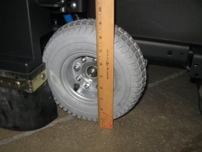 The MiniMag scrubber s have large diameter tires.