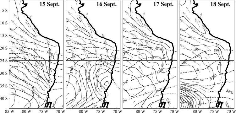 SURFACE WIND SYNOPTIC CLIMATOLOGY ALONG THE SOUTH AMERICAN WEST COAST 789 (a) (b) (c) Figure 13.