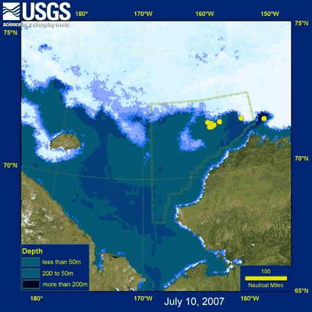 Loss of Feeding/Resting Platform in Chukchi Sea USGS* tagged walrus in 2007-10 <usgs.