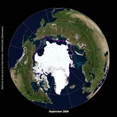 Sea ice extent (2011) and surface sea