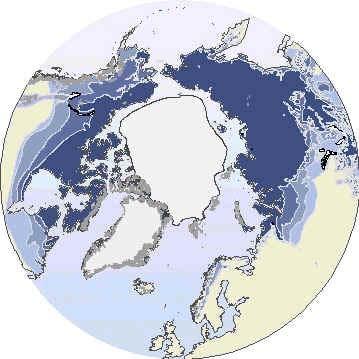Permafrost in northern hemisphere melting