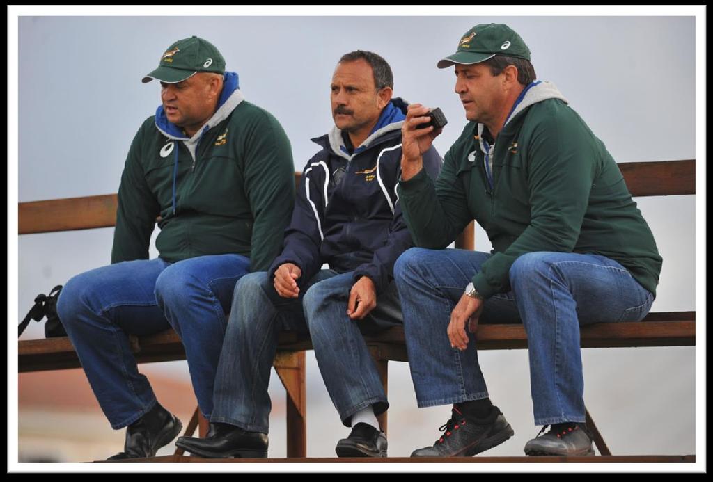 Team Management Dawie Theron (Head coach): Coached the Junior Springboks since 2011 and won the JWC title in 2012 and bronze in 2013. A former Springbok prop and GWK Griquas coach.