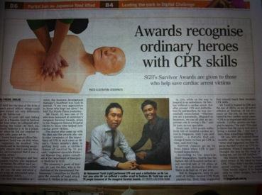 Raising Awareness 4/4/2014 Isn't that our big boss doing CPR?