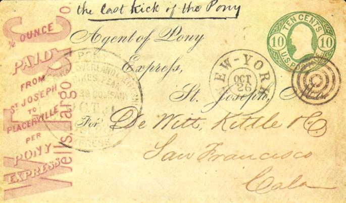 This franked envelope, which is the earliest reported usage of any 10 cents 1861 issue postal entire, had been acquired by the sender for $1.