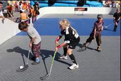 Street Floorball can be played like regular Floorball, but there can also be other ways of playing depending on the skill level of the players and their ages.