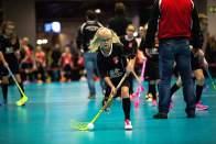 The goalkeeper must not hold the ball for more than 3 seconds and when throwing the ball, it must hit the floor before passing the centre line. 8. There are no off-sides in Floorball. 9.