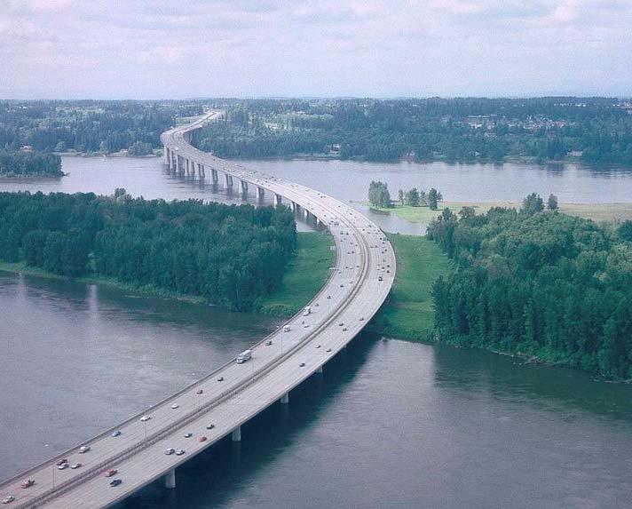 Jackson Memorial Bridge Segmented bridge. Segments, weighing upwards of 200 tons, were cast 4 miles (6.