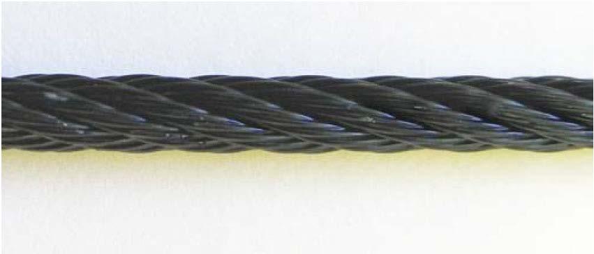 Black aircraft cable Manufactured in Korea and or China this cable is made by Powder coating aircraft cable.