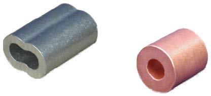 Fittings Swage Sleeves All of the oval sleeves that we supply (copper or aluminum) are capable of supporting a greater load than the rated breaking strength of the cable to which they are attached