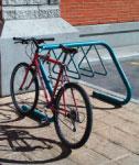 Examples of artistically designed racks in Calgary include those on Stephen Avenue Mall and the Bike bike racks in