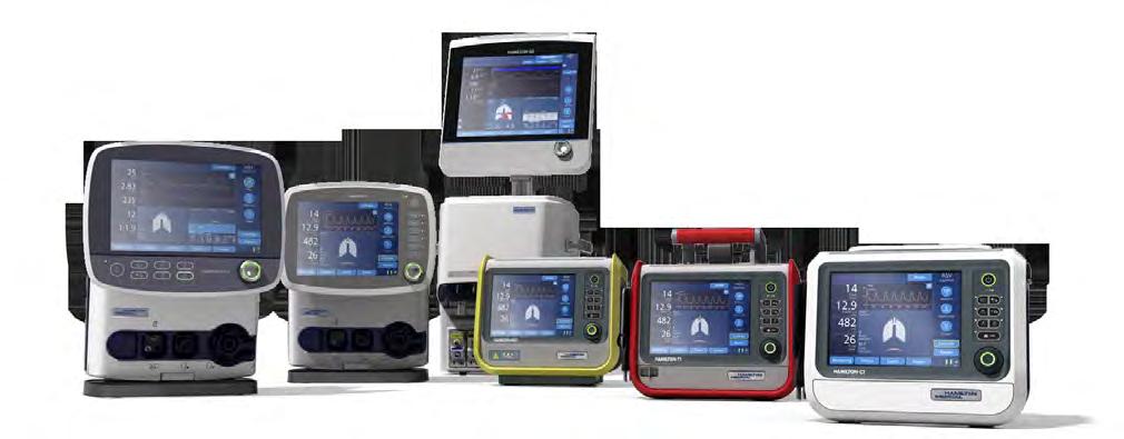 Standard on all ventilators Cross-platform-consistent user interface All Hamilton Medical ventilators work with the same intuitive user interface, which makes switching between different devices very