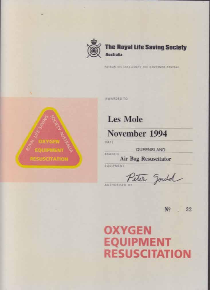 Awarded Royal Life Saving Society of Australia