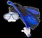 YOUTH MASK & SNORKEL SET MASK with double lens, quick release