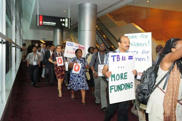TB activists demonstrated for