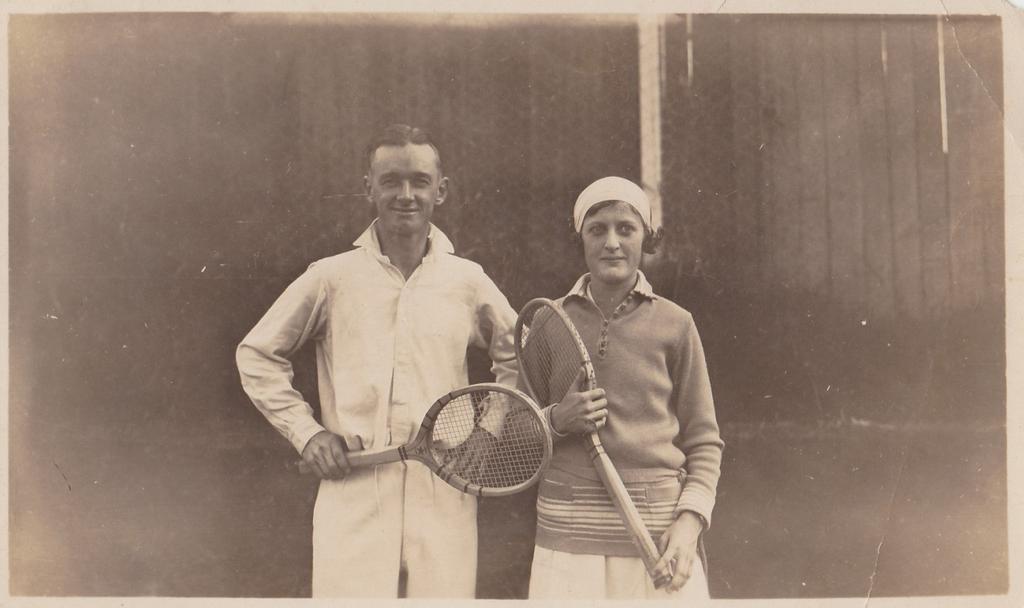 For the Museum it is a great find as it shows the couple before they married in a social tennis setting and provides a record of the tennis clothing styles of the