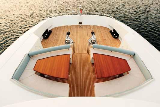 accommodated. This flexibility ethos also applies to ownership. Curvelle has developed a syndicate ownership that enables clients to buy one or more of seven shares of the yacht.