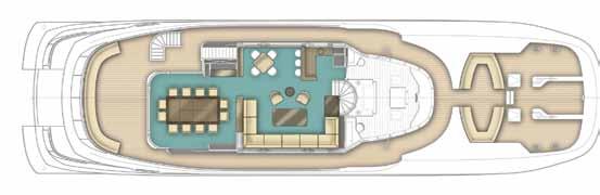 space galore: Joining an aft guest stateroom with an amidships stateroom makes a suite that is almost 40 feet wide.