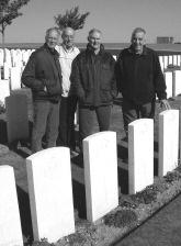At the grave of Richard Dale. Jack, Doug, Alan and John.