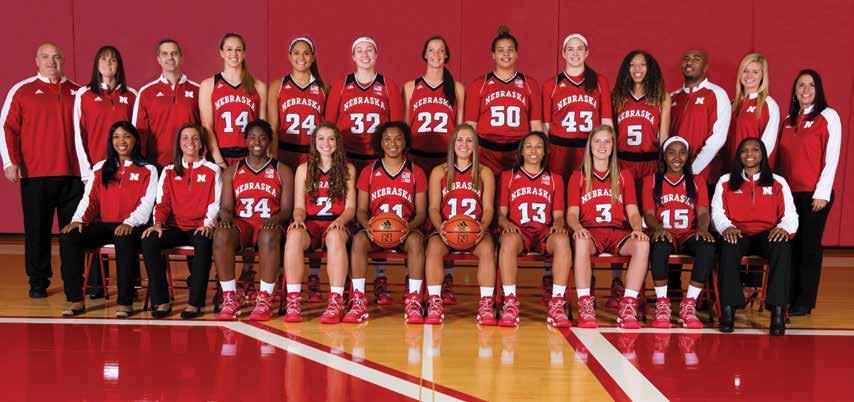 The 2016-17 Nebraska Women s Basketball Team (back row, from left): Strength Coach Rusty Ruffcorn, Administrative Assistant/Video Coordinator Katie Adams, Assistant Coach Tom Goehle, Grace Mitchell,