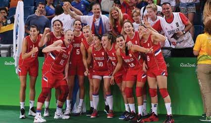 44 2016-17 NEBRASKA WOMEN'S BASKETBALL BRONZE FOR PAGE ON WORLD STAGE Nebraska's Danielle Page became the first Husker basketball player to win an Olympic medal when she