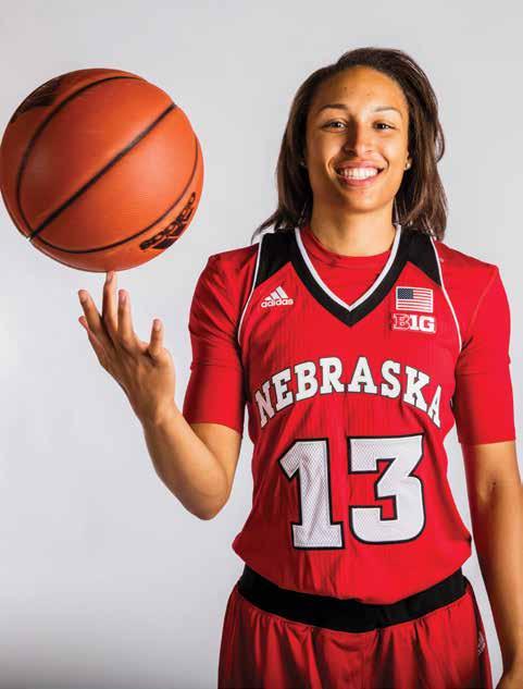 HUSKERS.COM @HUSKERSWBB #HUSKERS 65 record. She averaged 12.6 points per game, while adding 3.8 rebounds and 2.6 assists. She also led the Eagles with 78 steals on the season, while her 2.