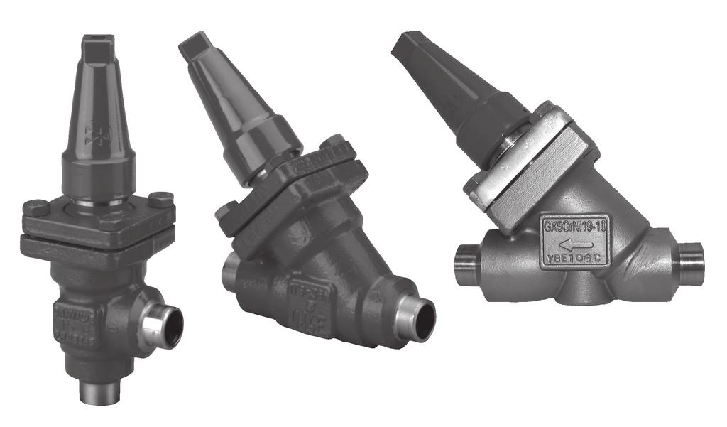 Introduction REG are angle-way and straight-way regulating valves, which act as normal stop valves in closed position.