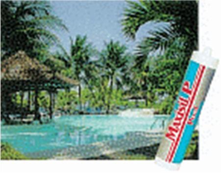 DESCRIPTION - MAXISIL A CERAMIC For swimming pool and underwater applications: Is a high-performance one- component silicone sealant Is based on an neutral cross linking system Vulcanizes at room
