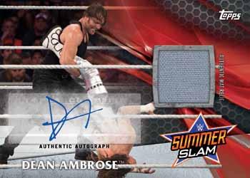 NEW! Autographed SummerSlam 2016 Mat Relic Cards Featuring autographs from WWE Superstars and pieces of the event-used SummerSlam 2016 canvas mat! Sequentially numbered to 10. NEW!