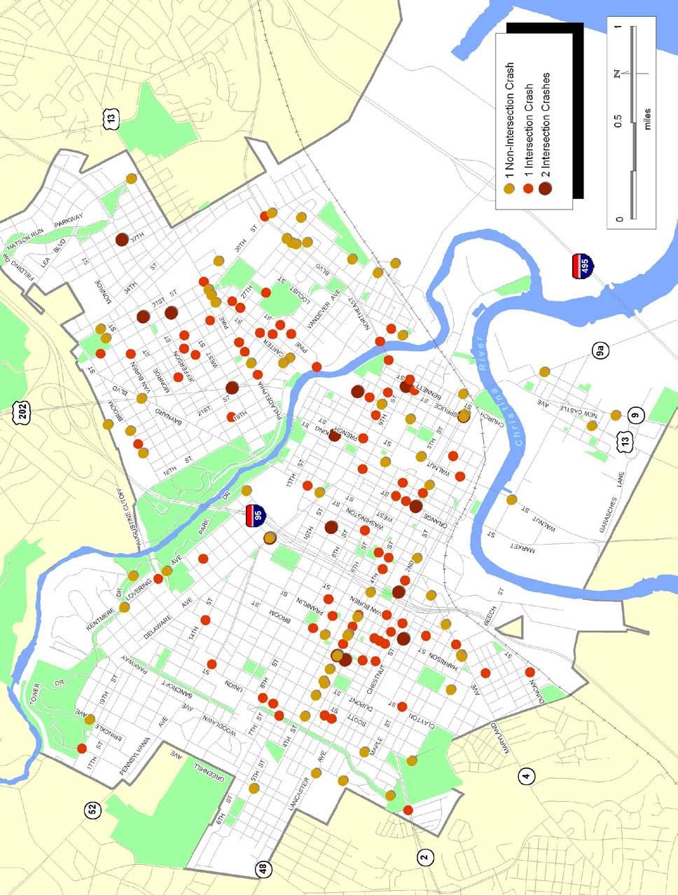 Figure 11: Total Bicycle Crashes in Wilmington,