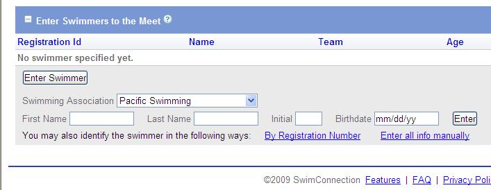 Step 11. Enter your swimmers USS number. This is the swimmers ID # that was handed out by the coach on the pool deck.