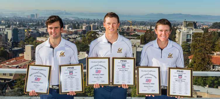 cal MEN'S GOLF 2013-14 Team Captains (pictured from left): Joël Stalter, Brandon Hagy and Michael Weaver TABLE OF CONTENTS Cal Golf Venues...IFC-1 Cal Men's Golf... 2 Quick Facts... 2 Roster.