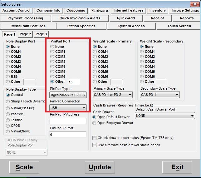 Setting up CRE/RPE for the Ingenico isc250 Pinpad 1. Open CRE/RPE. 2. Select the Manager or Options button. 3. Enter the administrator password (default: admin) where applicable. 4.