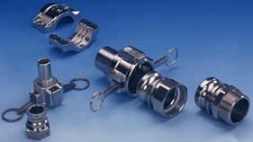 Top safe quick couplings Design and function similar to EN ISO 14420-7 (DIN 2826) quick couplings but with accidental opening under pressure prevented by an additional safety catch.