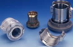 Storz couplings Storz couplings with safety collar and drop-forged aluminium clamps, for use with suitable hoses up to 16 bar working pressure. Perbunan seals (FPM for stainless steel).