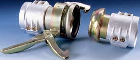 Coupling as quick as the fire fighters Kardan couplings Kardan couplings with safety collar and drop-forged aluminium clamps, for use with suitable hoses up to 10 bar working pressure.