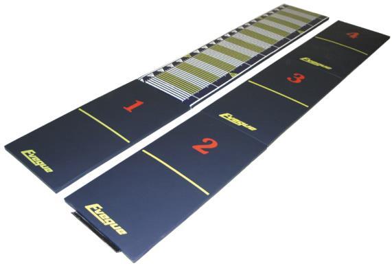 Athletics Standing Triple Jump Mat Fully graduated, portable mat designed for easy measurement for standing triple jump which comes with a balance beam and a base mat to assist floor grip. Size: 10.