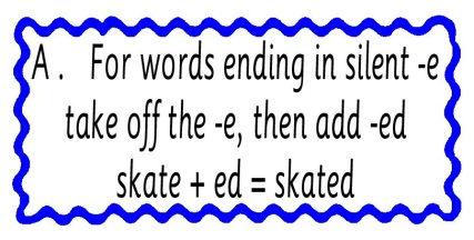 Did you notice that all these action words end with an -ed ed?