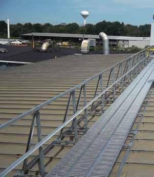 On membrane, built-up, foam and coated roofs, roof top walkway systems and roof top
