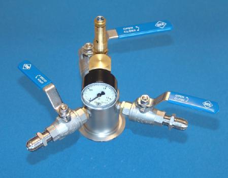 5bar 2 x LN2-fluid valve with a screw adapter 1 x pressure-release valve EKI-1V-1MAG