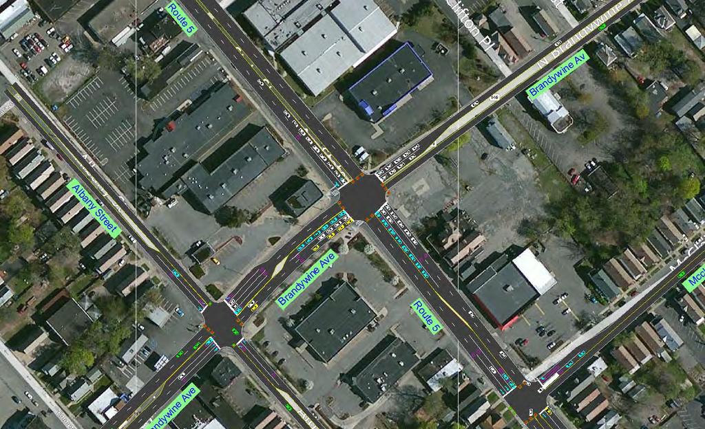 Suggested Improvements Schenectady Simulated intersection operations with a Leading